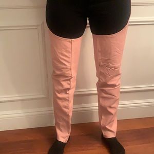 Pink leather chaps